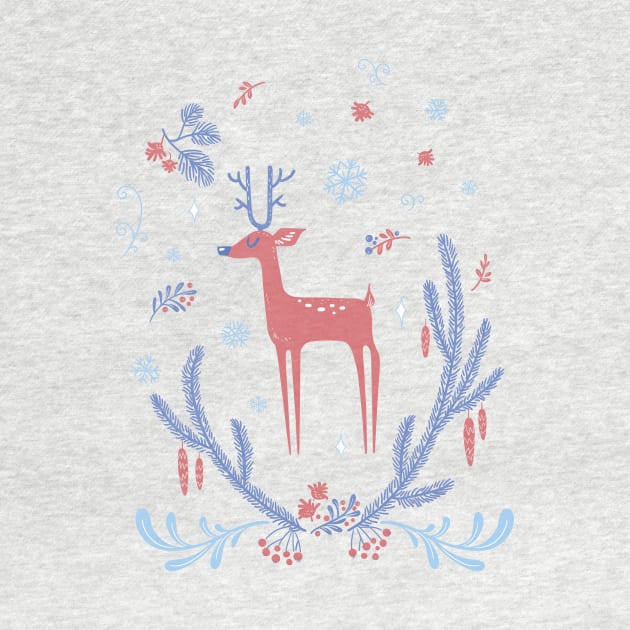 Winter Tale Deer by Lab7115